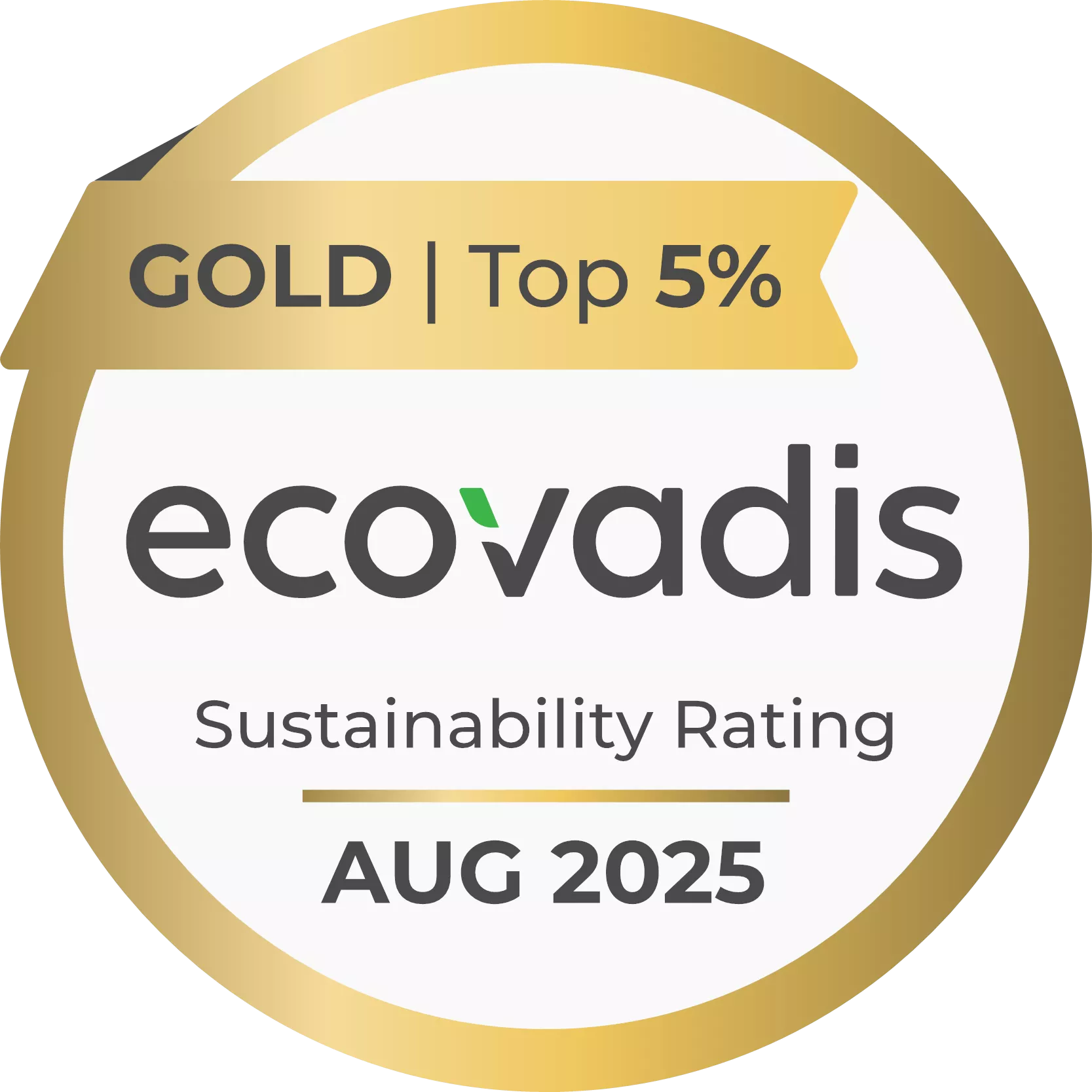 EcoVadis 金牌評級（2025）的LOGO